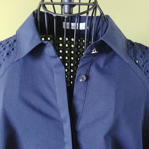 NWT, SIZE 14, 70% COTTON, 27% POLYESTER, 3% ELASTHANNE/SPANDEX, DARK BLUE COLOR - Picture 2 of 13